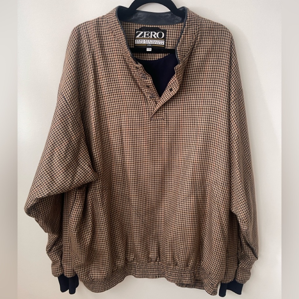 Houndstooth Golf Jacket | Merino Wool, Cashmere, Silk